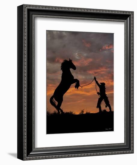 Sunset Silhouette-Barry Hart-Framed Art Print