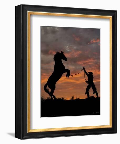 Sunset Silhouette-Barry Hart-Framed Art Print