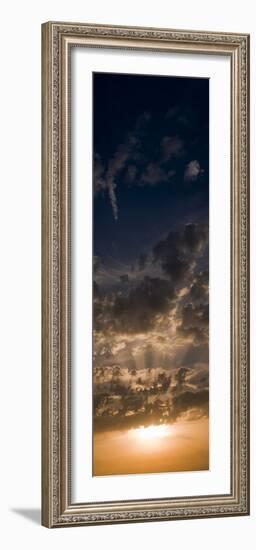 Sunset Sky, Large Format Vertical Panoramic, West Sussex, England, United Kingdom, Europe-Giles Bracher-Framed Photographic Print
