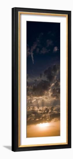 Sunset Sky, Large Format Vertical Panoramic, West Sussex, England, United Kingdom, Europe-Giles Bracher-Framed Photographic Print