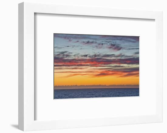 Sunset sky, ocean, Heceta Beach, Oregon Coast, Oregon, USA.-Michel Hersen-Framed Photographic Print