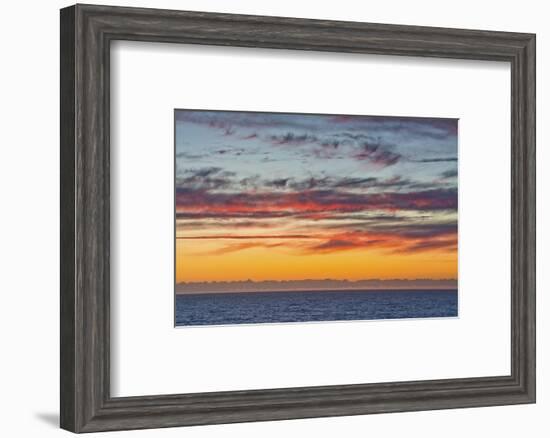 Sunset sky, ocean, Heceta Beach, Oregon Coast, Oregon, USA.-Michel Hersen-Framed Photographic Print