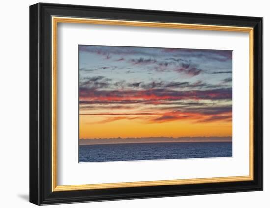 Sunset sky, ocean, Heceta Beach, Oregon Coast, Oregon, USA.-Michel Hersen-Framed Photographic Print