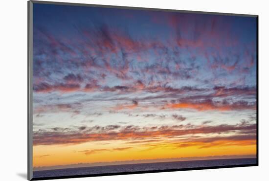 Sunset sky, ocean, Heceta Beach, Oregon Coast, Oregon, USA.-Michel Hersen-Mounted Photographic Print