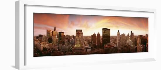 Sunset Skyline Chicago Il, USA-null-Framed Photographic Print