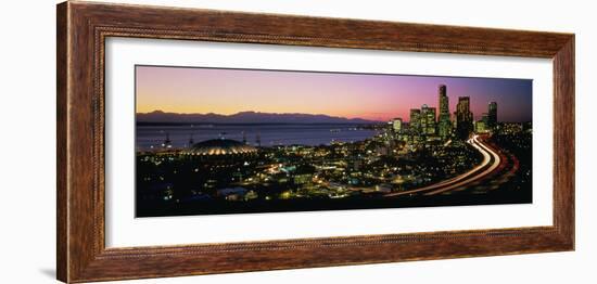 Sunset Skyline Seattle Wa USA-null-Framed Photographic Print