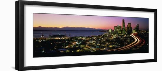 Sunset Skyline Seattle Wa USA-null-Framed Photographic Print