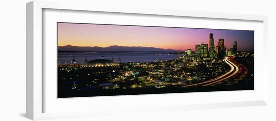 Sunset Skyline Seattle Wa USA-null-Framed Photographic Print