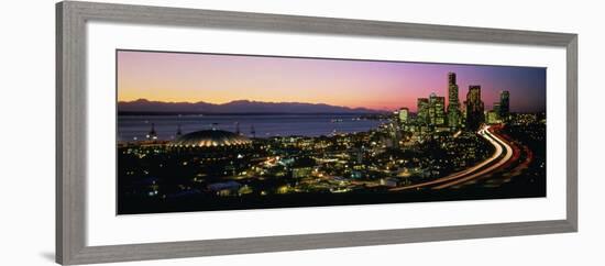 Sunset Skyline Seattle Wa USA-null-Framed Photographic Print
