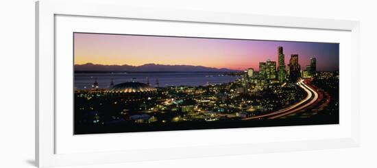 Sunset Skyline Seattle Wa USA-null-Framed Photographic Print