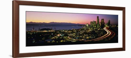 Sunset Skyline Seattle Wa USA-null-Framed Photographic Print