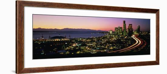 Sunset Skyline Seattle Wa USA-null-Framed Photographic Print