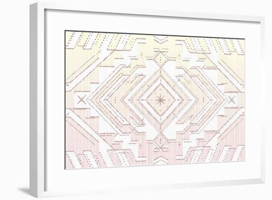 Sunset Southwest Pattern-null-Framed Art Print