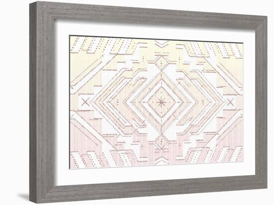 Sunset Southwest Pattern-null-Framed Art Print