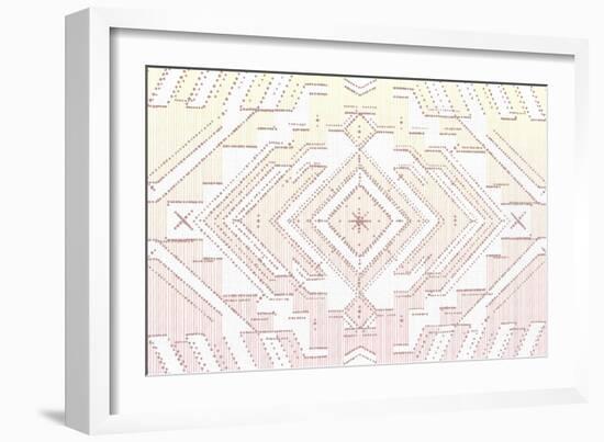 Sunset Southwest Pattern-null-Framed Art Print