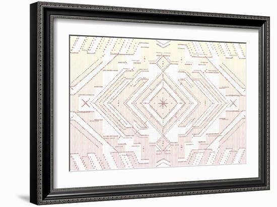 Sunset Southwest Pattern-null-Framed Art Print