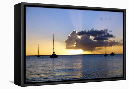 Sunset, St. Kitts and Nevis, Leeward Islands, West Indies, Caribbean, Central America-Robert Harding-Framed Premier Image Canvas