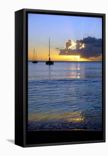 Sunset, St. Kitts and Nevis, Leeward Islands, West Indies, Caribbean, Central America-Robert Harding-Framed Premier Image Canvas