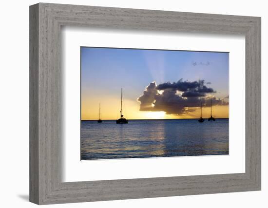 Sunset, St. Kitts and Nevis, Leeward Islands, West Indies, Caribbean, Central America-Robert Harding-Framed Photographic Print