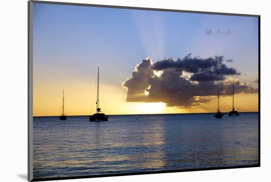 Sunset, St. Kitts and Nevis, Leeward Islands, West Indies, Caribbean, Central America-Robert Harding-Mounted Photographic Print