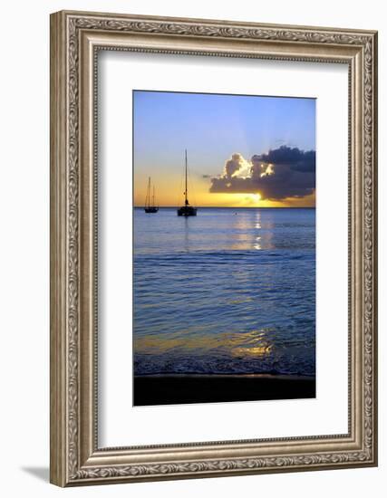 Sunset, St. Kitts and Nevis, Leeward Islands, West Indies, Caribbean, Central America-Robert Harding-Framed Photographic Print