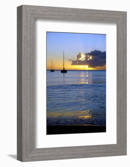 Sunset, St. Kitts and Nevis, Leeward Islands, West Indies, Caribbean, Central America-Robert Harding-Framed Photographic Print