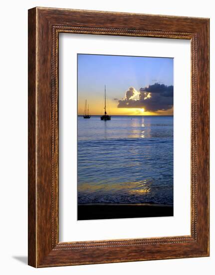 Sunset, St. Kitts and Nevis, Leeward Islands, West Indies, Caribbean, Central America-Robert Harding-Framed Photographic Print