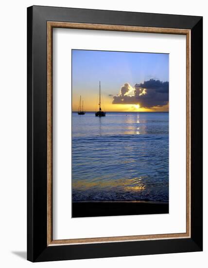 Sunset, St. Kitts and Nevis, Leeward Islands, West Indies, Caribbean, Central America-Robert Harding-Framed Photographic Print