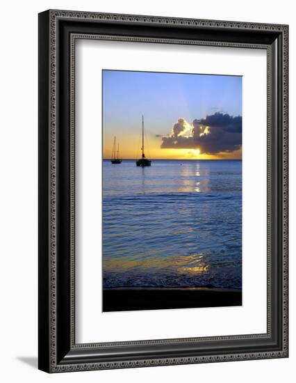 Sunset, St. Kitts and Nevis, Leeward Islands, West Indies, Caribbean, Central America-Robert Harding-Framed Photographic Print