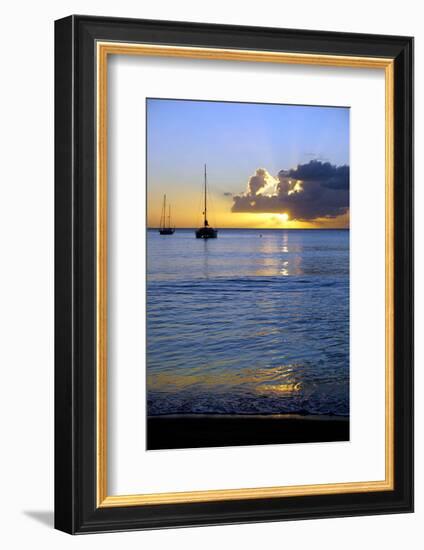 Sunset, St. Kitts and Nevis, Leeward Islands, West Indies, Caribbean, Central America-Robert Harding-Framed Photographic Print