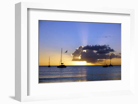 Sunset, St. Kitts and Nevis, Leeward Islands, West Indies, Caribbean, Central America-Robert Harding-Framed Photographic Print