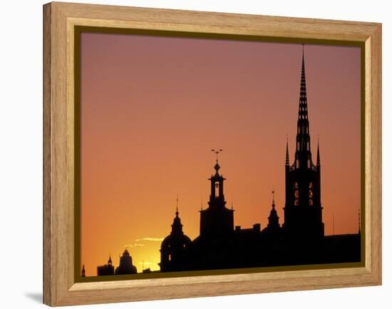 Sunset, Stockholm, Sweden-Russell Young-Framed Premier Image Canvas