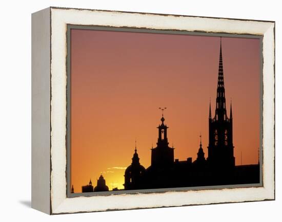 Sunset, Stockholm, Sweden-Russell Young-Framed Premier Image Canvas