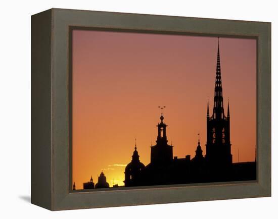 Sunset, Stockholm, Sweden-Russell Young-Framed Premier Image Canvas