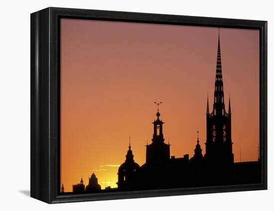 Sunset, Stockholm, Sweden-Russell Young-Framed Premier Image Canvas