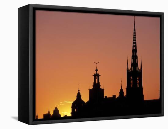 Sunset, Stockholm, Sweden-Russell Young-Framed Premier Image Canvas