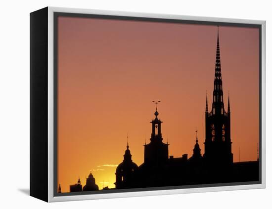 Sunset, Stockholm, Sweden-Russell Young-Framed Premier Image Canvas