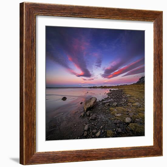 Sunset, Stokksnes, by Hofn and Hornafjordur, Iceland-Ragnar Th Sigurdsson-Framed Photographic Print