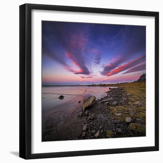 Sunset, Stokksnes, by Hofn and Hornafjordur, Iceland-Ragnar Th Sigurdsson-Framed Photographic Print