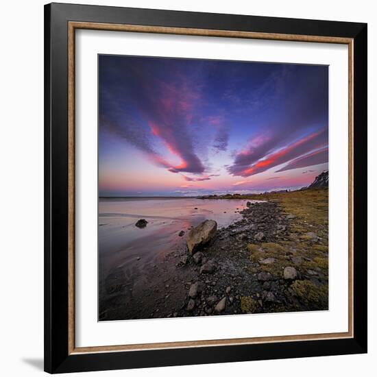 Sunset, Stokksnes, by Hofn and Hornafjordur, Iceland-Ragnar Th Sigurdsson-Framed Photographic Print