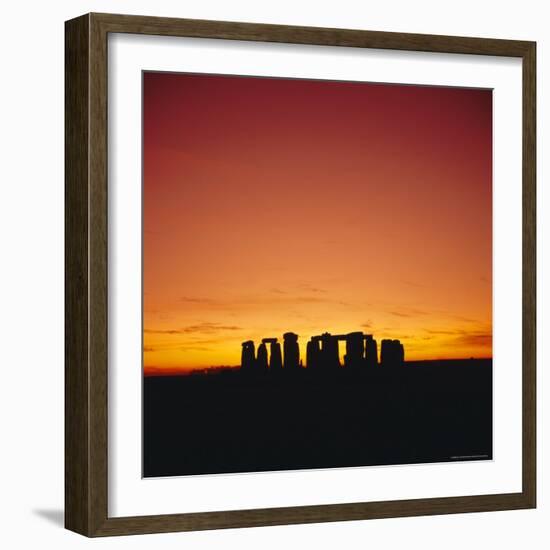 Sunset, Stonehenge, Wiltshire, England, UK, Europe-Roy Rainford-Framed Photographic Print