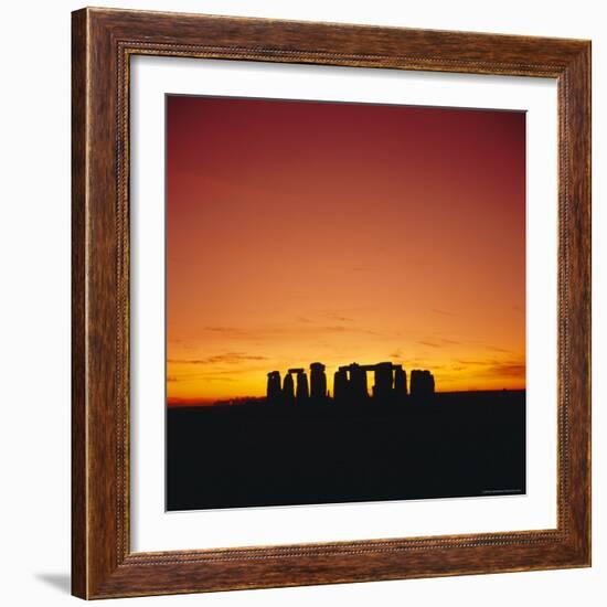 Sunset, Stonehenge, Wiltshire, England, UK, Europe-Roy Rainford-Framed Photographic Print