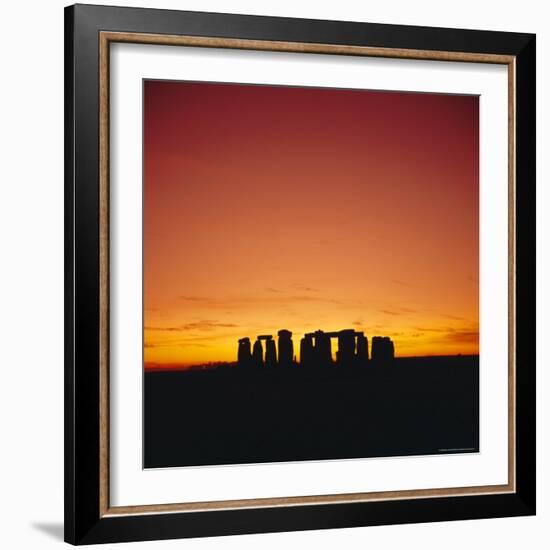 Sunset, Stonehenge, Wiltshire, England, UK, Europe-Roy Rainford-Framed Photographic Print