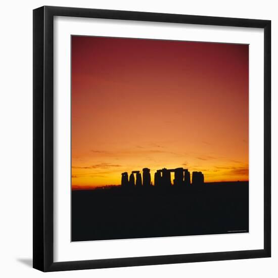 Sunset, Stonehenge, Wiltshire, England, UK, Europe-Roy Rainford-Framed Photographic Print