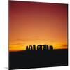 Sunset, Stonehenge, Wiltshire, England, UK, Europe-Roy Rainford-Mounted Photographic Print