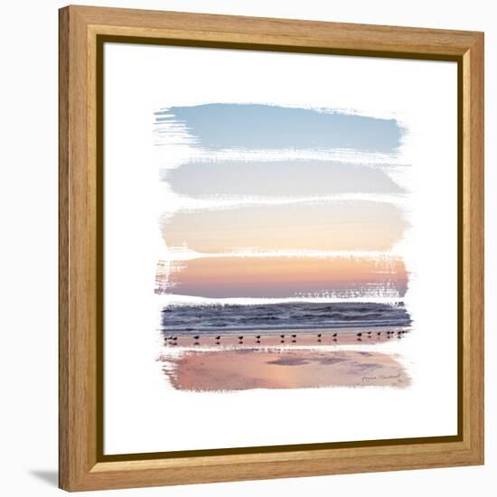 Sunset Stripes I-Laura Marshall-Framed Stretched Canvas