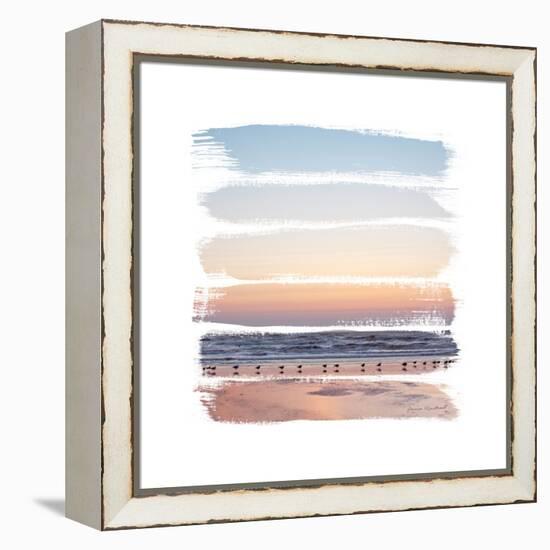 Sunset Stripes I-Laura Marshall-Framed Stretched Canvas