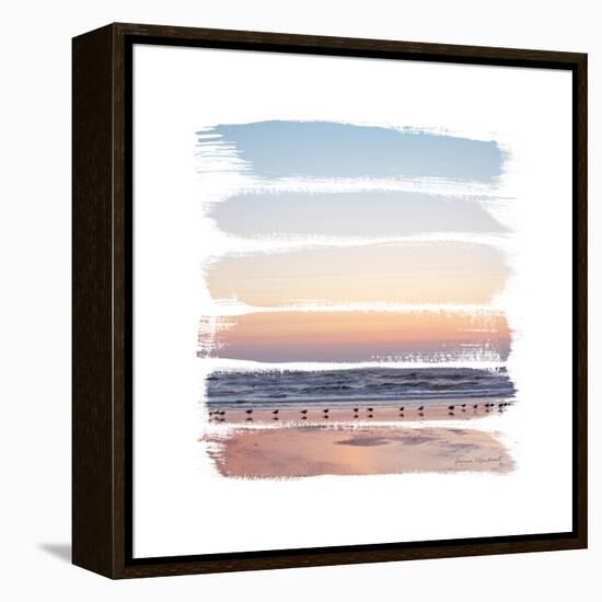 Sunset Stripes I-Laura Marshall-Framed Stretched Canvas