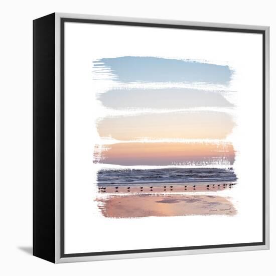 Sunset Stripes I-Laura Marshall-Framed Stretched Canvas