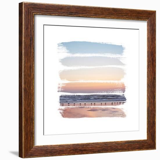 Sunset Stripes I-Laura Marshall-Framed Premium Giclee Print